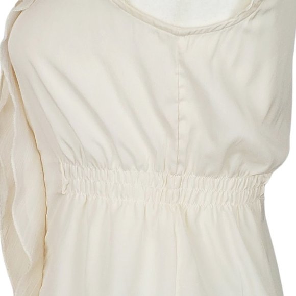 Converse Ruffle Front Ivory Blouse Women's Small Target - Picture 7 of 11